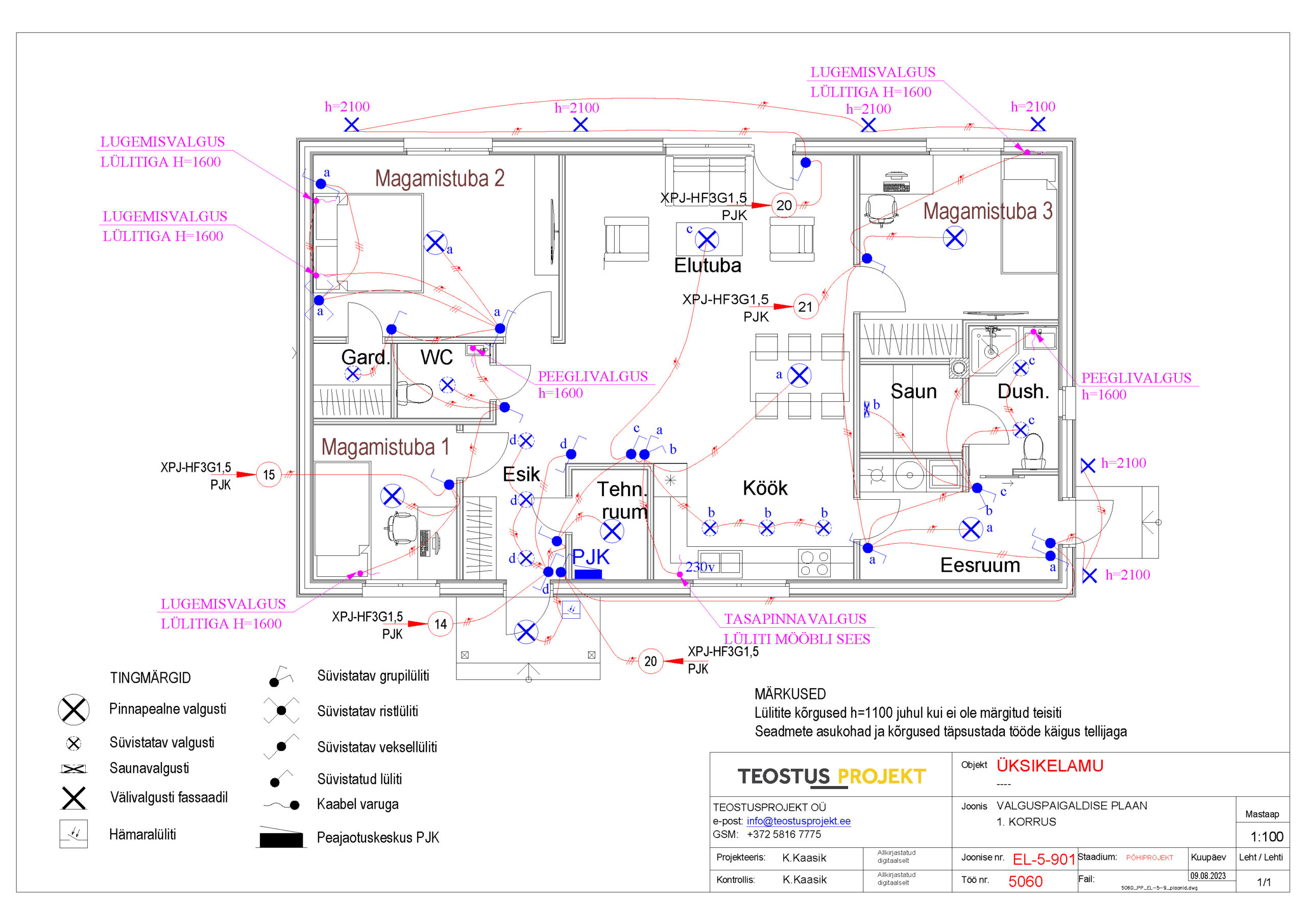 Jõupaigaldise plaan 1/2
